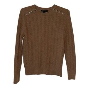 Banana Republic Brown Crewneck Sweater with Button Accents